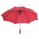 Dieser Regenschirm hat einen farblich passenden Soft-Touch Griff und ist mit eigener Werbung bedruckbar.
