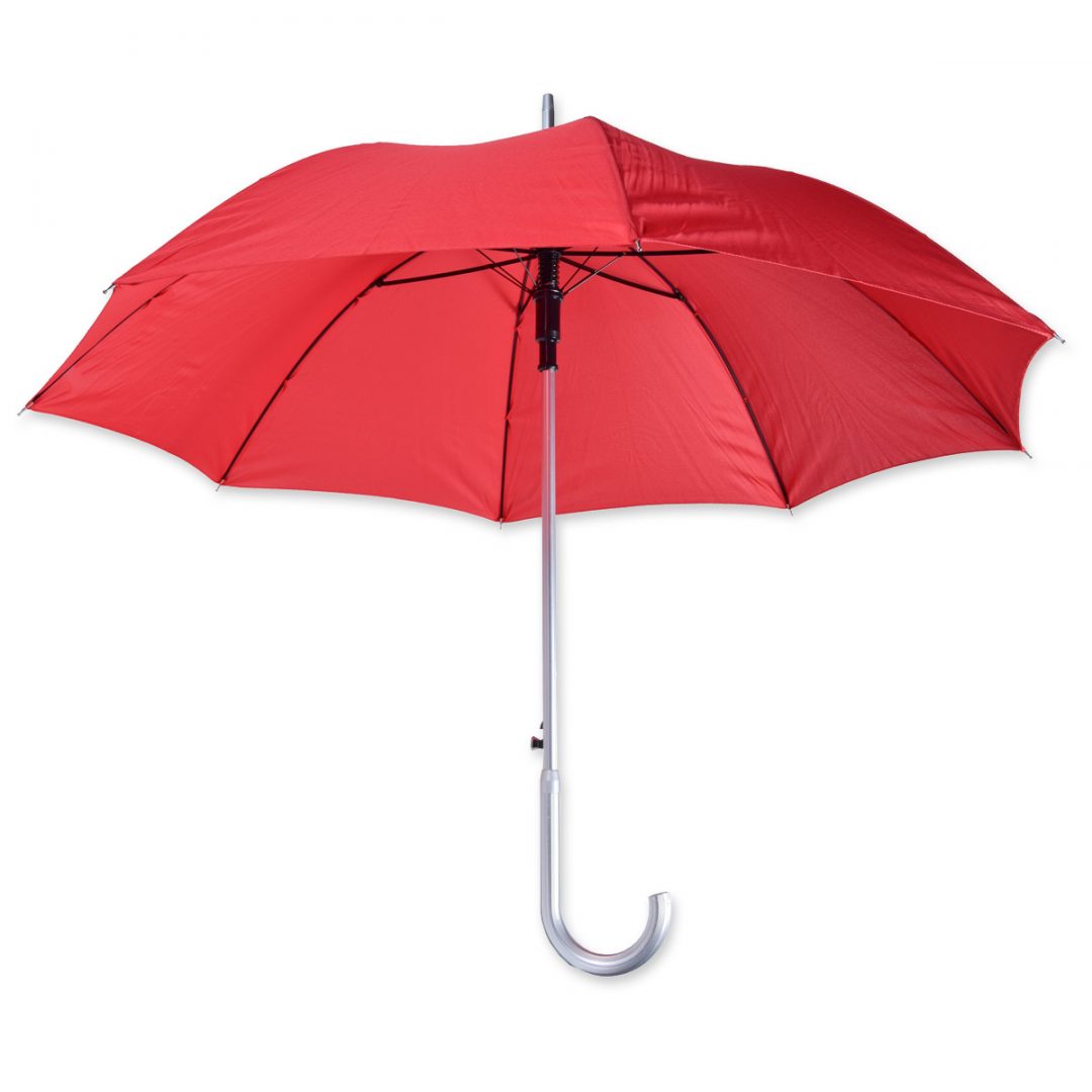 Aluminium Regular Umbrella with Hook Handle – 1023-04 (red)