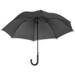 Dieser elegante Schirm kann mit eigenem Logo bedruckt werden und wird vor allem bei Hotels als Leihschirm eingesetzt.