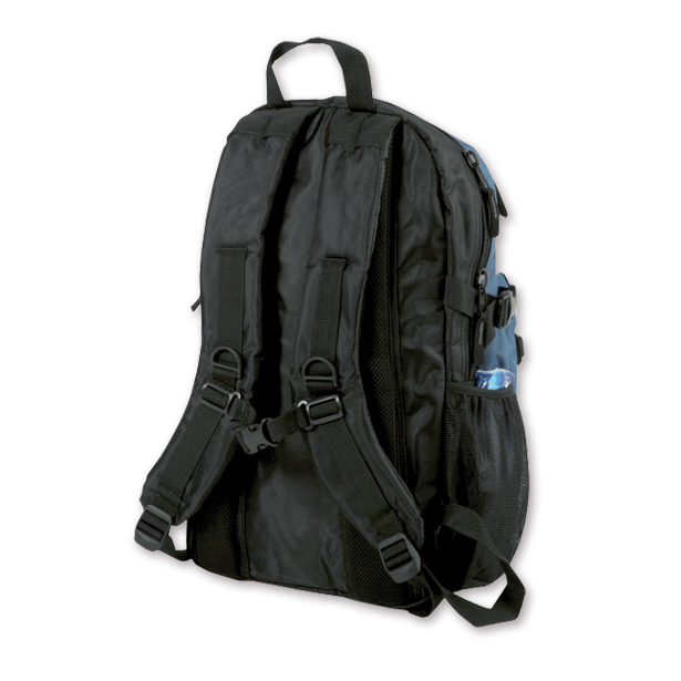 Promotional Backpack for travel agencies – hiking backpack – 2006-75 (approx. 28 x 47 x 16 cm, blue/black)